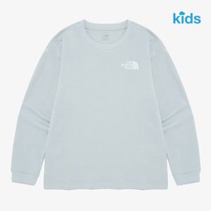 노스페이스키즈 긴팔 NT7TR02V 쿨그레이 고 투 라운드티