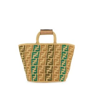 FENDI 자수 라피아 쇼핑백 7VA602ARB1 F1OA2