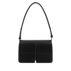 BURBERRY 블랙 가죽 스닙 숄더백 8088916 A1189