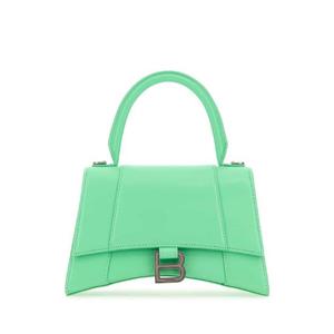 BALENCIAGA 민트 그린 가죽 스몰 아워글래스 핸드백 5935461QJ4Y 3823