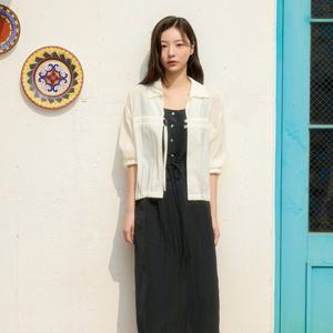[올리브데올리브]끈조절 슬리브리스 핀턱 원피스 (OW5MO473)