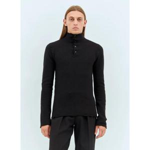 25 FW Bottega Veneta 남성 디스토티드 하이넥 울 스웨터 bov0158001blk