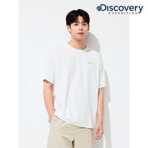 디스커버리 (DXRS7B053_WHS) 프레시벤트 오버핏 워싱 스몰로고 반팔티셔츠 DXNW