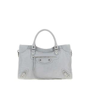 BALENCIAGA Light grey leather medium Le City handbag 8230582ABV8 1210
