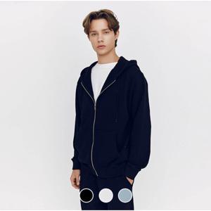 [지오다노]남성 간절기 데일리 무지 기본 얇은 후드 집업 025519