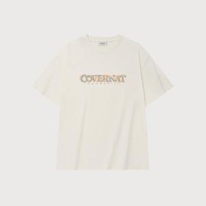 M 커버낫반팔티 CQK CO2502ST10-WH 멀티 컬러 로고 그래픽 티셔츠 White