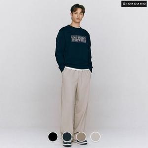 [지오다노] 남성 와이드핏 풀밴딩 가을 슬랙스 115510