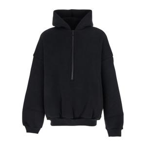 피어오브갓 블랙 드롭 숄더 프론트 하프 집 후드티 FG25FW12123