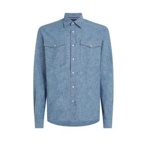 타미힐피거 긴팔 셔츠 MW0MW34639 1C6 MEDIUM INDIGO