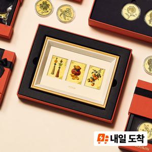 수앤진골드 추석 만복 순금 카드 액자 24K 0.6g