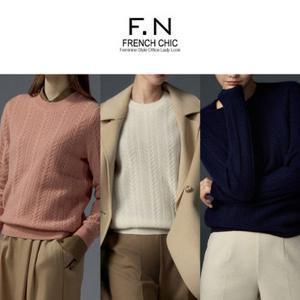 [에프엔] F.N 양모100 케이블 니트 M234