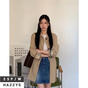 헤지스여성 HSCO5C703 경량 하프 기장 트렌치 코트