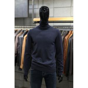 [빠니깔레]MARIO이태리직수입 가먼트다잉메리노울 슬림핏터틀넥니트차콜블랙 f-init60bk