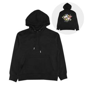 25FW 우영미 W253TS36 723B 플라워 다잉 후드티셔츠 블랙