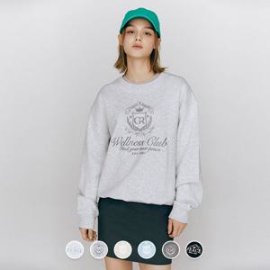 [지오다노]여자 봄 크루넥 코튼 자수 프린트 맨투맨 티셔츠 325510