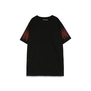 VISION OF SUPER 네거티브 레드 플레임스 MC 티셔츠 VSK00309TBLACK