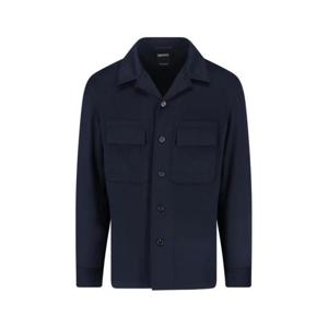 에르메네질도제냐 긴팔 셔츠 RE8V46 SOT6B923G BLUE