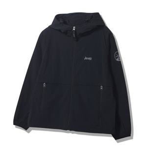 지프 남녀공용 바람막이 후드 점퍼 JP2JPU291BK