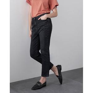 [올리비아로렌]블랙 데님 배기팬츠_VVCMPYF8161