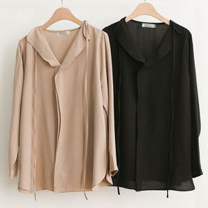 [아이우먼]빅사이즈블라우스 B045L509 스트링에르블라우스 NB