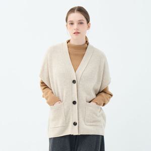 [유닛]캐시미어 루즈핏 루피너스 베스트 (UFKKVE462C-BEIGE)