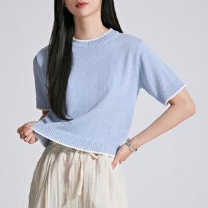 [스파오]부클 라운드넥 크롭 풀오버 (SPKWC37W95-T)