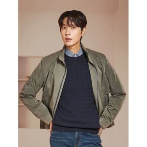 [BY파크랜드]라이트 카키 등판 패딩 점퍼-AJJ23305