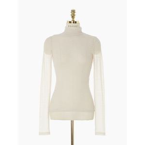[에고이스트]아이보리 레이스 매쉬 하이넥 TS EN4CL260