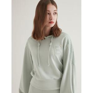 [에고이스트]민트 레이스패치 후드 티셔츠 EN3CL364