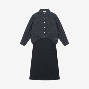 [베스띠벨리]  25가을  블라우스SET슬리브리스 원피스2501BK