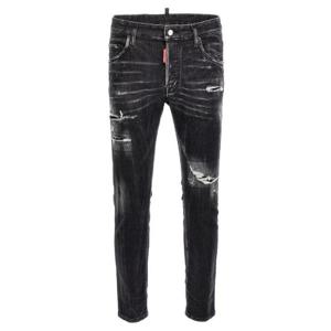 Dsquared2 로고 패치 디스트레스드 스키니 진 S71LB1269S30503 900 TP948793104