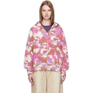 25 FW BAPE 여성 핑크 맵 카모 샤크 집업 후드티 251546F097007