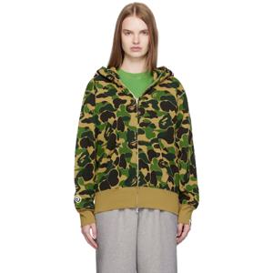 25 FW BAPE 여성 카키 ABC 카모 샤크 집업 후드티 251546F097019