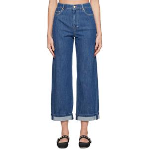 25 FW 막스마라 여성 블루 엘레스 데님 진 252118F069002