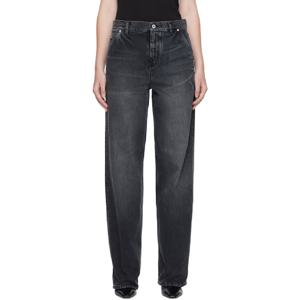 25 FW 겐조 여성 블랙  Paris Futura 2000 워크웨어 데님 진 252387F069000