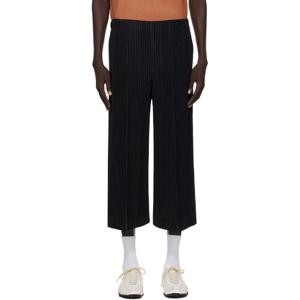 25 FW Homme Plisse Issey Miyake 남성 블랙 먼슬리 컬러 준 슬랙스 252729M191014