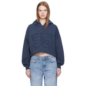 25 FW 수비 여성 네이비 오 G 크롭 후드티 252088F097001