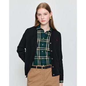 헤지스 여성 25FW 단4일브랜드데이캐시미어 블렌디드 V넥 가디건 블랙 HSSW5D901BK