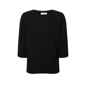 헤지스 여성 25FW 단4일브랜드데이돌먼 라운드 풀오버 블랙 HSSW5D803BK