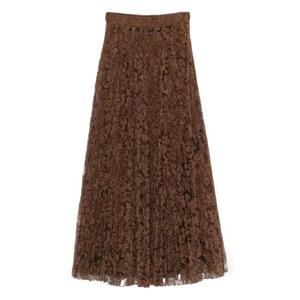 25 FW 에르마노설비노 플리츠 레이스 미디 스커트 D472O348CSEQC TP441982251