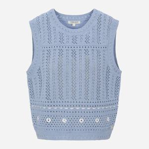 [써스데이아일랜드]손자수 니트 베스트 T252MVT138W