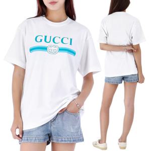 25FW 구찌 로고 프린트 반팔 티셔츠 837959 XJHGY 9081