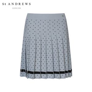 [세인트앤드류스] 여성 밑단 포인트 도트 플리츠 큐롯 스커트