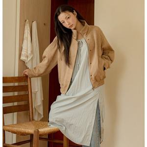 [올리브데올리브] 오버핏 스웨이드 점퍼 OE5AJ8740