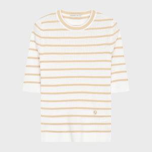 르샵  스트라이프 스카시 라운드넥 반소매 니트 L1G32KPO100