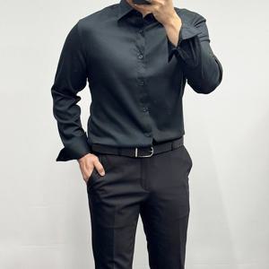 [바쏘옴므]FW 남성 솔리드 스판 드레스 정장 셔츠 AGNWSY4TD51