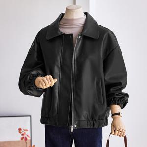 [커스텀에이블] 레자 트렌디 카라 라이더 점퍼_T2509JP011C