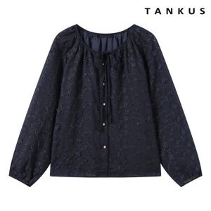 [탱커스]플라워 자수 스트랩 블라우스 (TX3BL023L0)