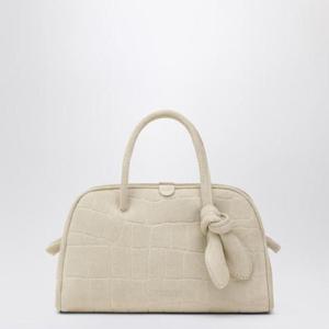 JACQUEMUS Ivory crocodile effect leather travel bag 25EBAW00416AC07A09XLJACQM-120