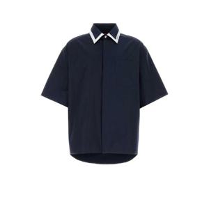 GUCCI 네이비 블루 팝린 오버사이즈 셔츠 814704Z7AHA 4294